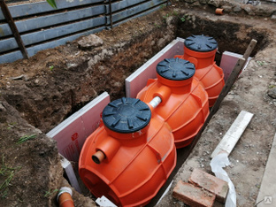 Емкость для канализации 3000 литров накопительная с силовыми ребрами жесткости для сбора бытовых стоков #1