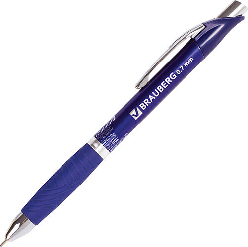 Ручка шариковая автоматическая Brauberg Jet-X, синяя, 12 шт, 0,35 мм (880200) Jet-X синяя 12 шт 0 35 мм (880200)