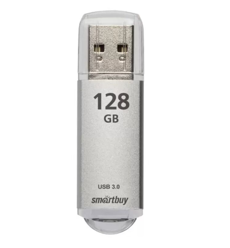 USB 3.0 Flash накопитель 128GB SmartBuy V-Cut, серебряный