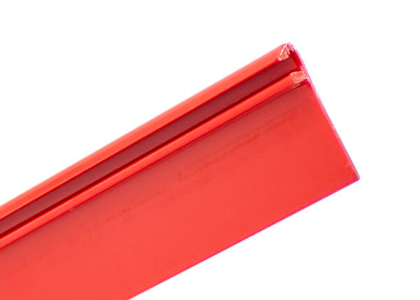 Профиль пластиковый рекламный ELKAMET, тип F, ширина 25 мм, белый, длина 4 м (красный RAL 3020) CAB профиль, F-ТРИМ 1