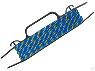 Веревка плетеная с сердечником 5 мм х 30 м, синяя с желтой нитью, б/рамка MAESTRO 