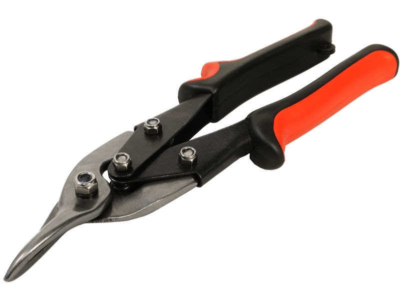 Ножницы по металлу усиленные, 250 мм, левые, 2х компонентная ручка, Cr-V сталь USP