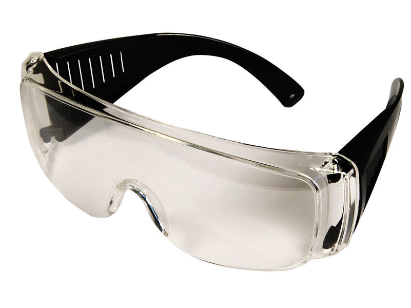 Очки защитные, открытый тип, Прозрачные, черные дужки USP