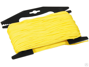 Шнур плетеный с сердечником 3 мм х 50 м, желтый, металлическая рамка MAESTRO 