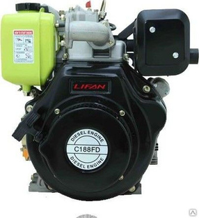 Двигатель дизельный LIFAN C188FD 6А (13л.с. руч./эл.стартер, вал 25мм)