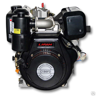 Двигатель бензиновый 4-х тактный LIFAN C186FD дизельный (9л.с., вал 25мм, руч/электро стартер)