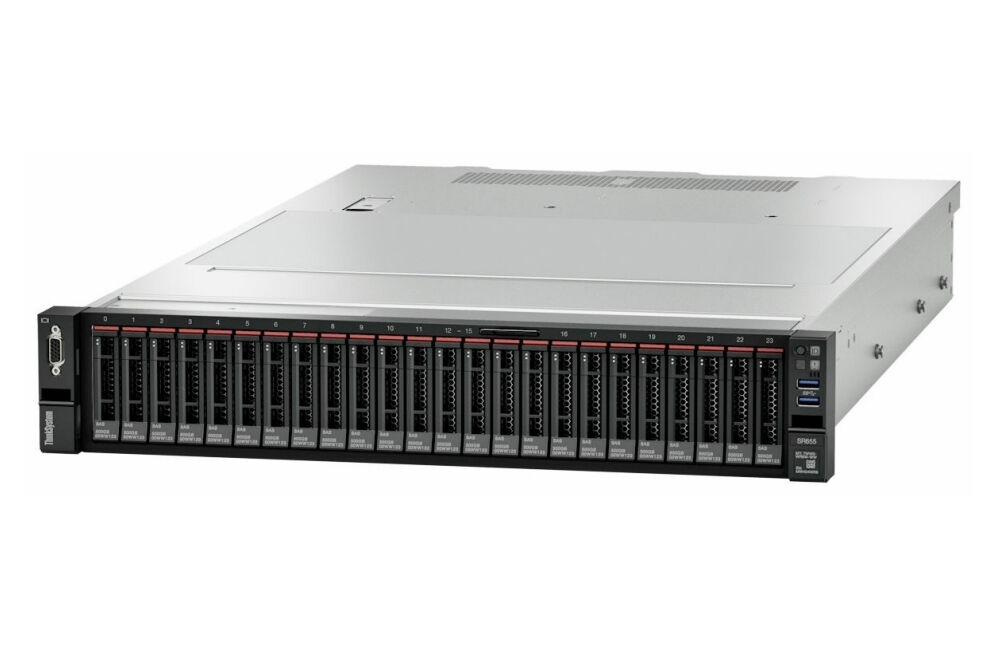 Сервер Lenovo Lenovo ThinkSystem SR655 7Z01S60900-PL форм-фактор 2U/AMD EPYC-7702P(2GHz)/ DDR4-3200 RDIMM/ 32x2.5",3.5"