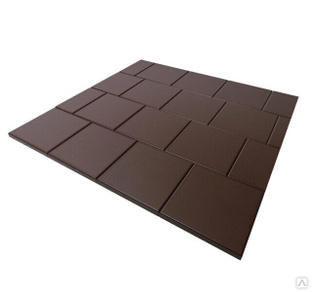 Плитка для дорожек Zking 33х33х3,0 полимерпесчанная, шоколадная 