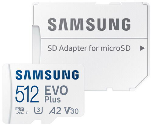 Карта памяти Samsung EVO Plus 512GB + адаптер (MB-MC512KA/EU)