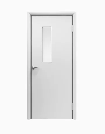 Межкомнатная дверь AquaDoor со стекло, модель 3, цвет Белый