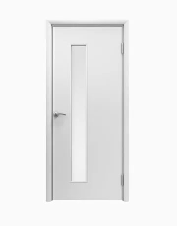 Межкомнатная дверь AquaDoor со стекло, модель 4, цвет Белый