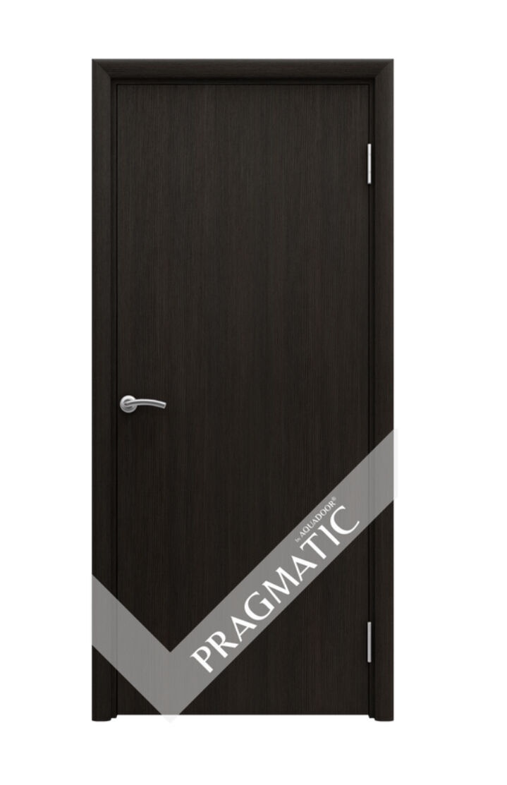 Межкомнатная дверь Pragmatic, влагостойкая гладкая глухая, цвет Венге 650