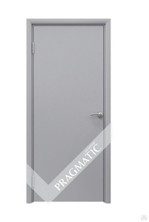 Межкомнатная дверь Pragmatic, влагостойкая гладкая глухая, цвет Серый 650 