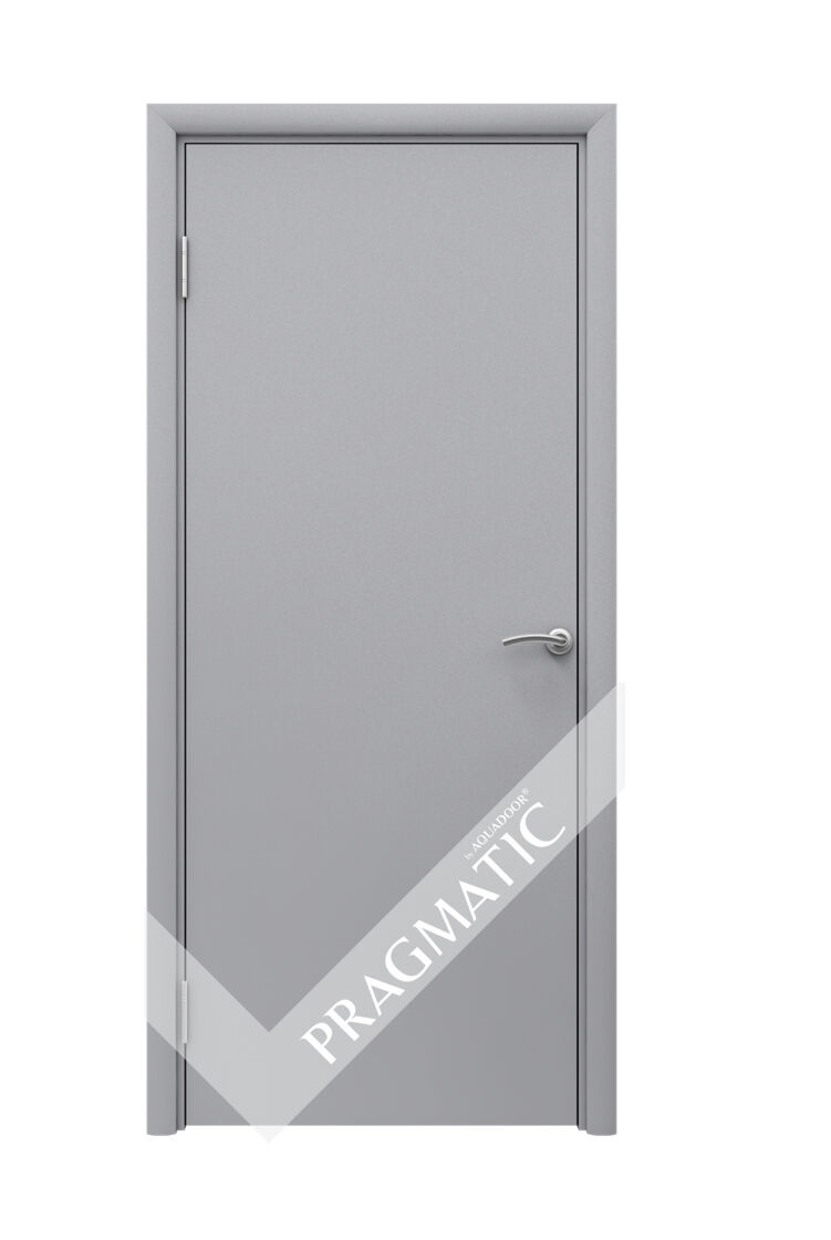 Межкомнатная дверь Pragmatic, влагостойкая гладкая глухая, цвет Серый 1100