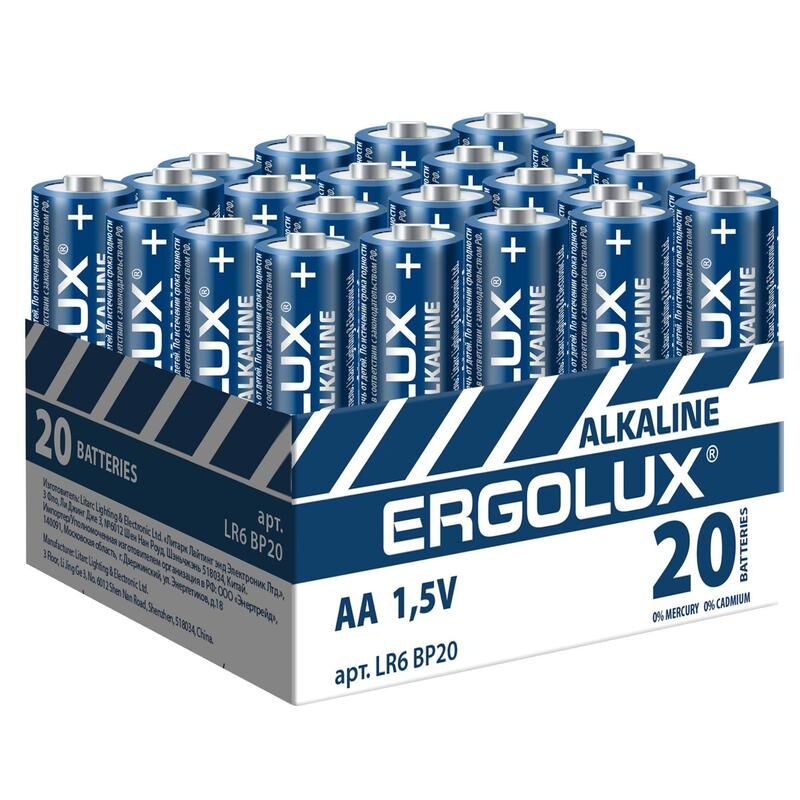 Батарейка Ergolux LR6 BP20