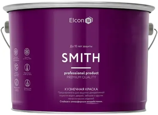 Кузнечная краска Elcon Smith 10 кг темный шоколад RAL 8019 матовая