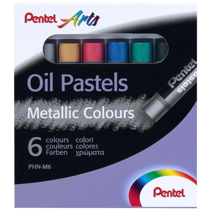 Пастель масляная прямоугольная Pentel 6 цветов PHN-M6