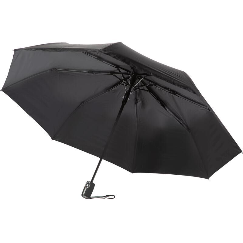 Зонт складной полуавтомат 8 спиц черный NoName