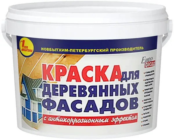 Краска для деревянных фасадов Новбытхим 11.5 кг терракотовая