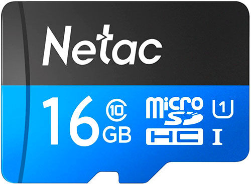 Карта памяти microSD Netac P500, 16 GB + адаптер (NT02P500STN-016G-R) P500 16 GB + адаптер (NT02P500STN-016G-R)