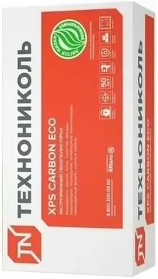Экструзионный пенополистирол Технониколь XPS Carbon Eco 0.58*1.18 м/50 мм 26 32 кг/м3