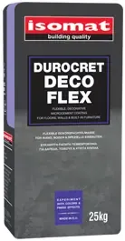 Декоративное покрытие базовое Isomat Durocret Deco Flex 25 кг светло серое