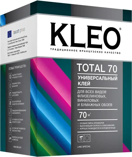 Универсальный обойный клей Kleo Total 70 250 г * 2 пакета