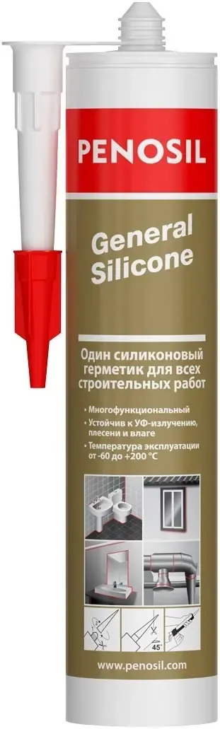Силиконовый герметик для всех строительных работ Penosil General Silicone 310 мл бесцветный
