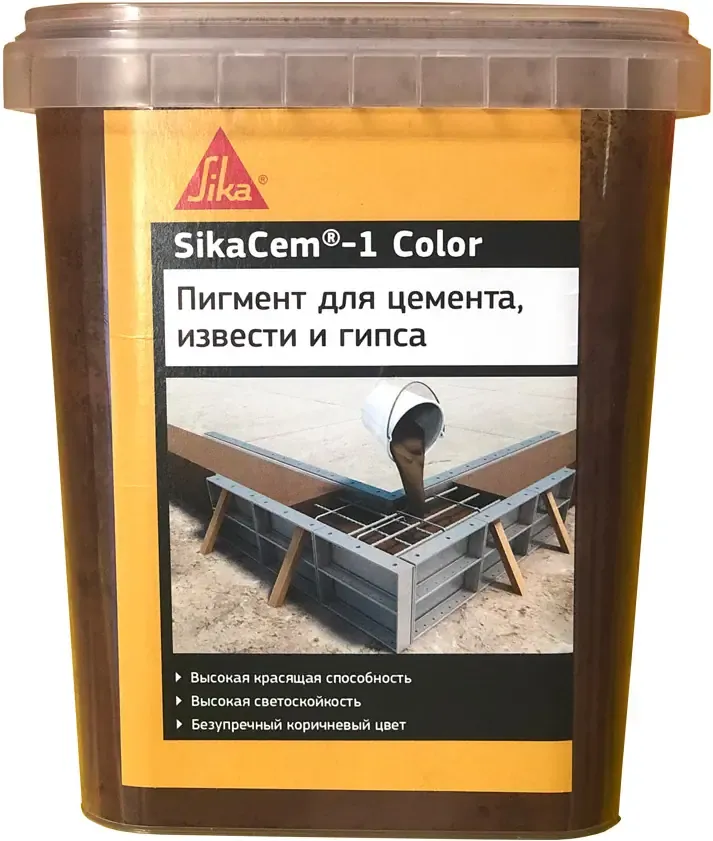 Пигмент для бетона и растворов Sika cem 1 Color 1 кг коричневый