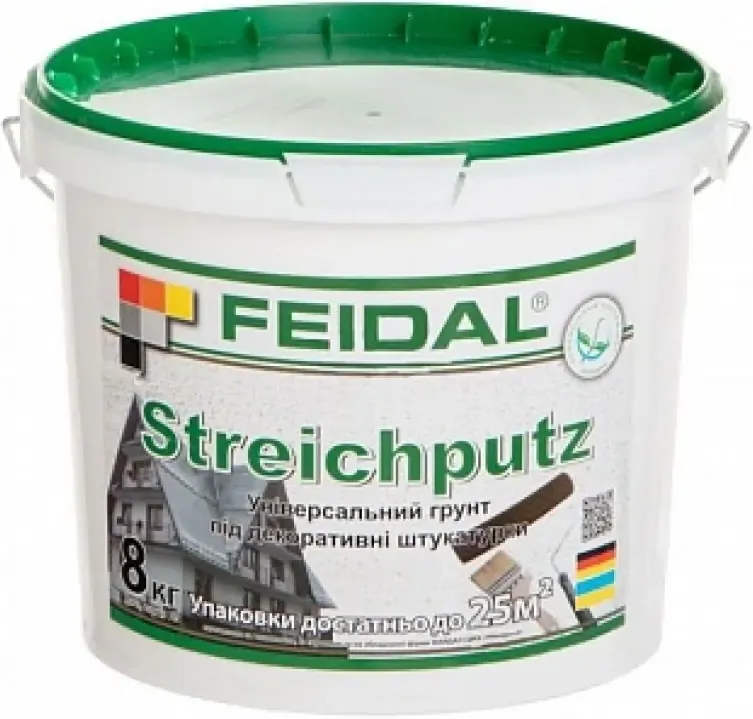 Декоративная акриловая штукатурная краска Feidal Streichputz 8 кг морозостойкая