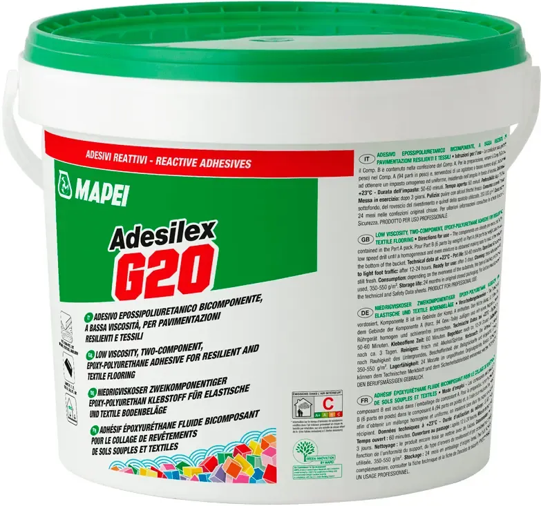 Двухкомпонентный полиуретановый клей Mapei Adesilex G20 2 комп полиуретановый клей 10 кг Beige