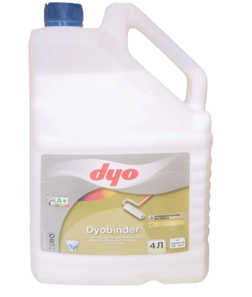 Грунтовка на основе акриловой сополимерной эмульсии DYO Dyobinder 4 л