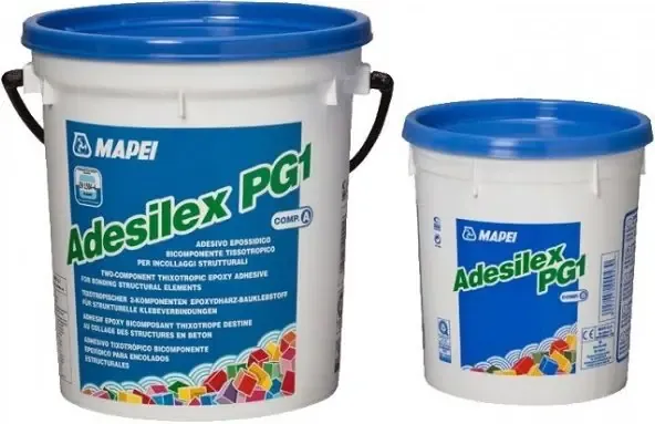 Двухкомпонентный тиксотропный клей Mapei Adesilex PG1 2 комп тиксотропный клей 2 кг 1 ведро компонент А * 1.5 кг + 1 бан