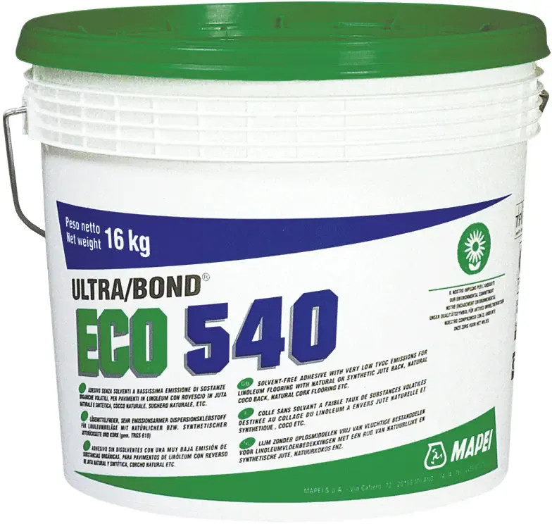 Клей для укладки линолеумных напольных покрытий Mapei Ultrabond Eco 540 16 кг