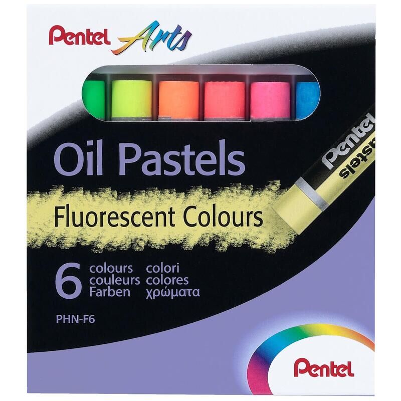 Пастель масляная прямоугольная Pentel 6 цветов PHN-F6