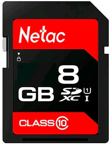 Карта памяти Netac SD, P600, 8GB, (NT02P600STN-008G-R) SD P600 8GB (NT02P600STN-008G-R)