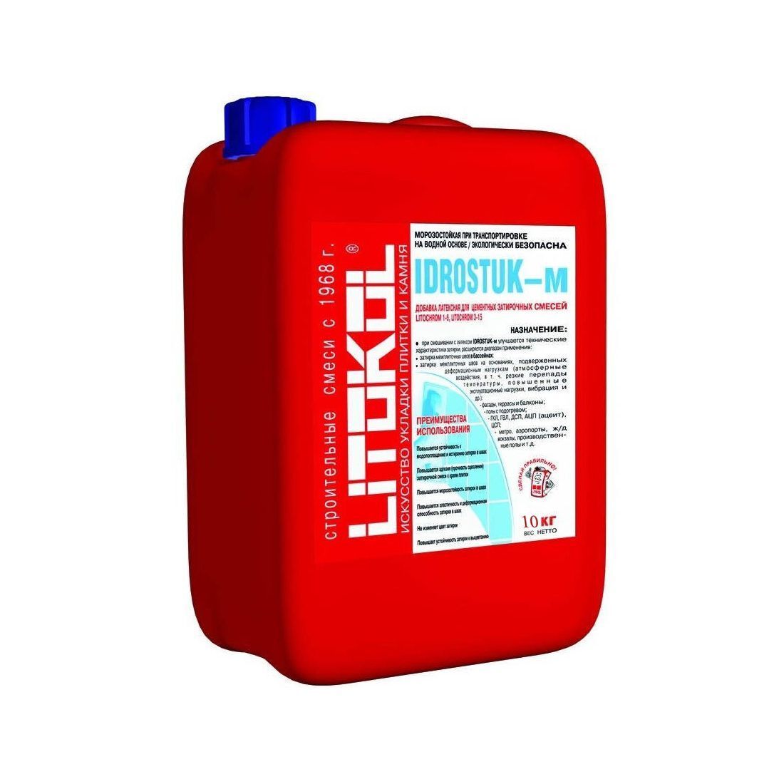 Добавка к цементной затирочной смеси IDROSTUK-м (канистра) 10 л Litokol