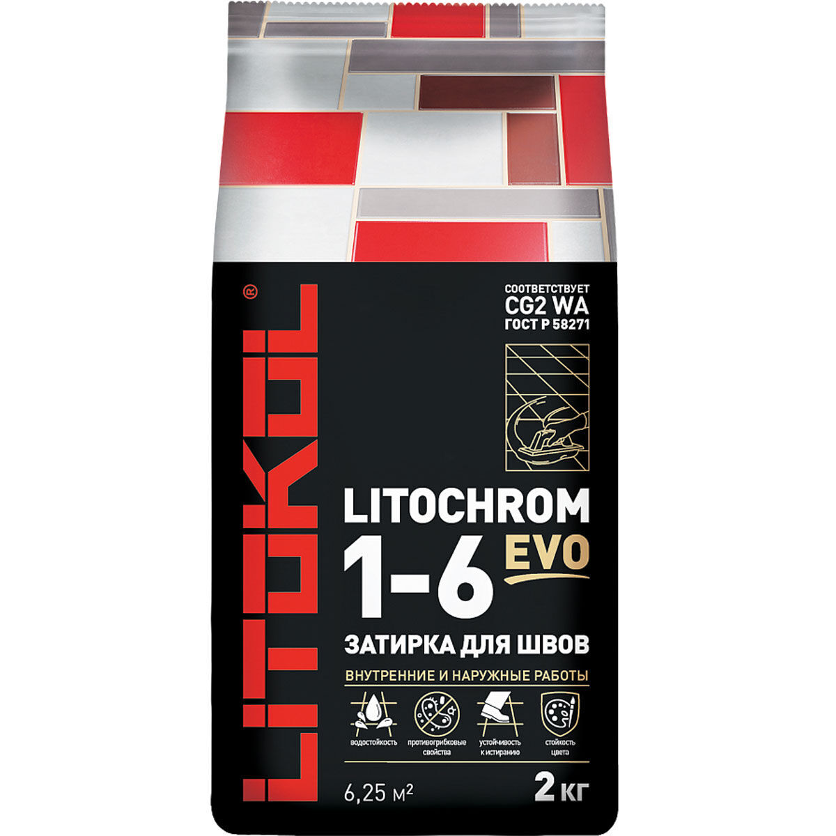 Затирочная смесь LITOCHROM 1-6 EVO LE.200 (белый) 25 кг Litokol