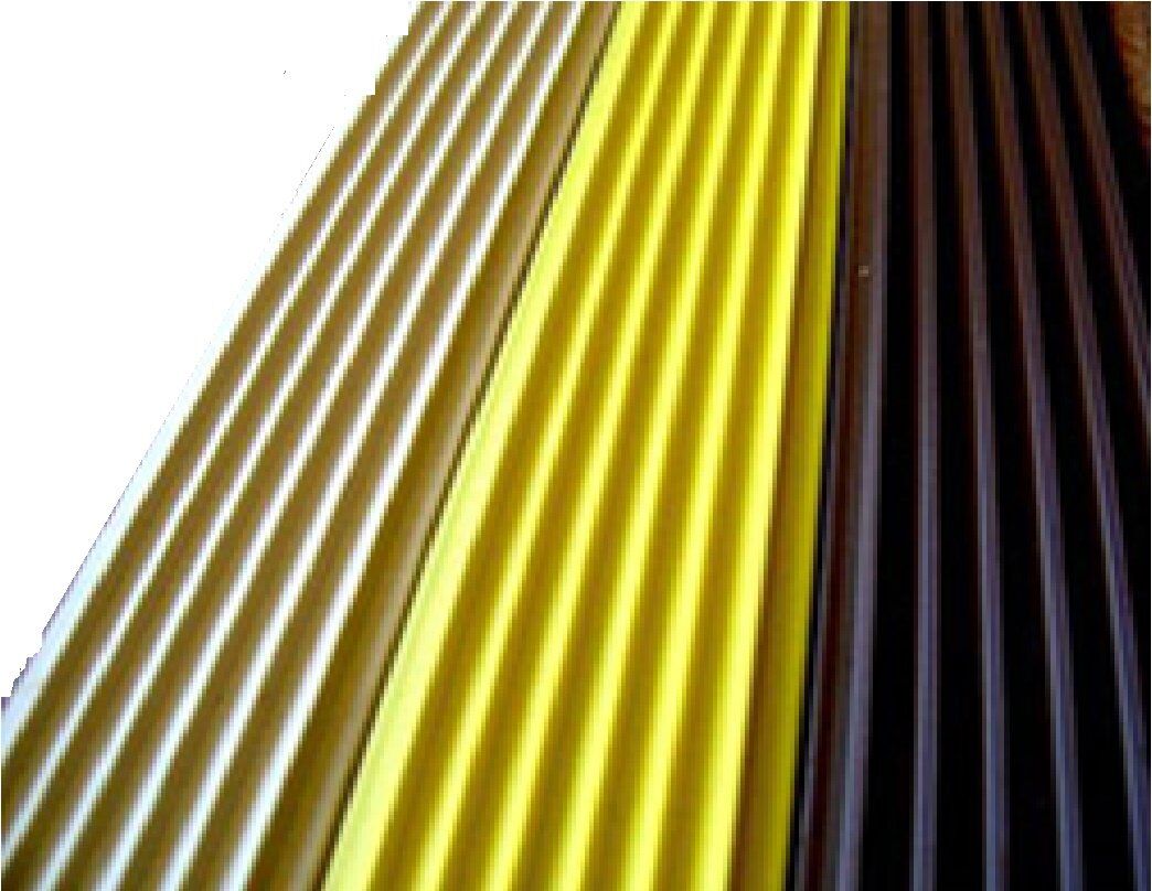 Накладка-окантовка противоскользящая желтый 46x5x12000 мм "супер МАКСИ" плоские резиновые самоклеющиеся 1,8 кг/рулон