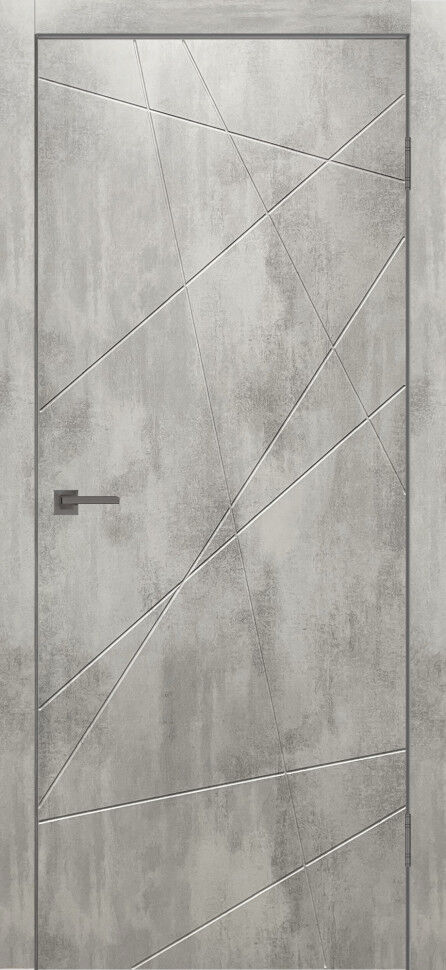Дверь межкомнатная ПВХ Классика Графика 1 ПГ эмалит бетон серый