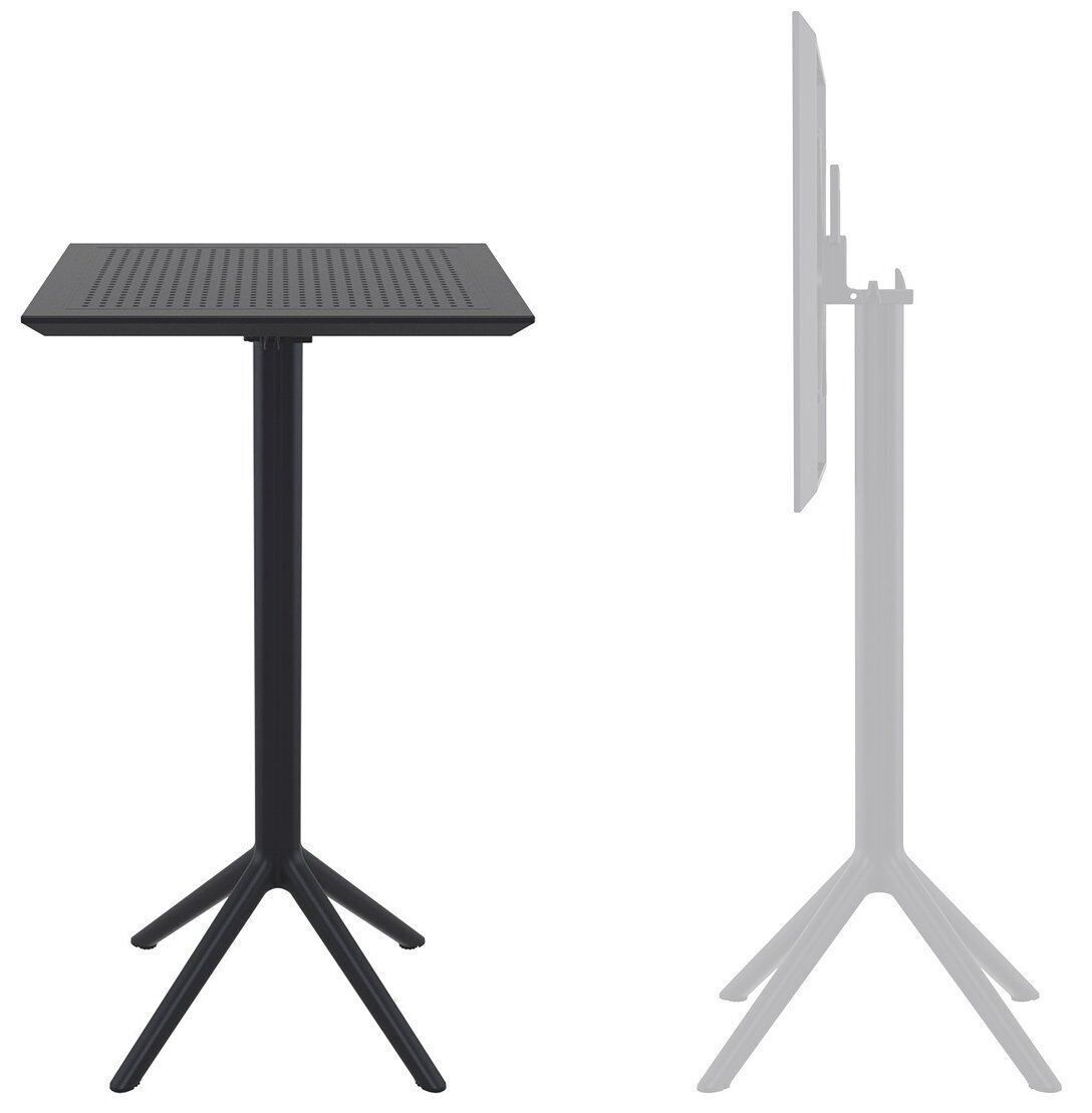 Стол пластиковый барный складной Sky Folding Bar Table 60, черный Siesta Contract