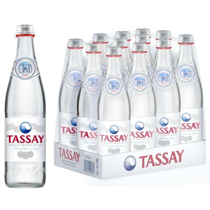 Вода питьевая TASSAY негазированная 0,5 л (12 штук в упаковке) Tassay
