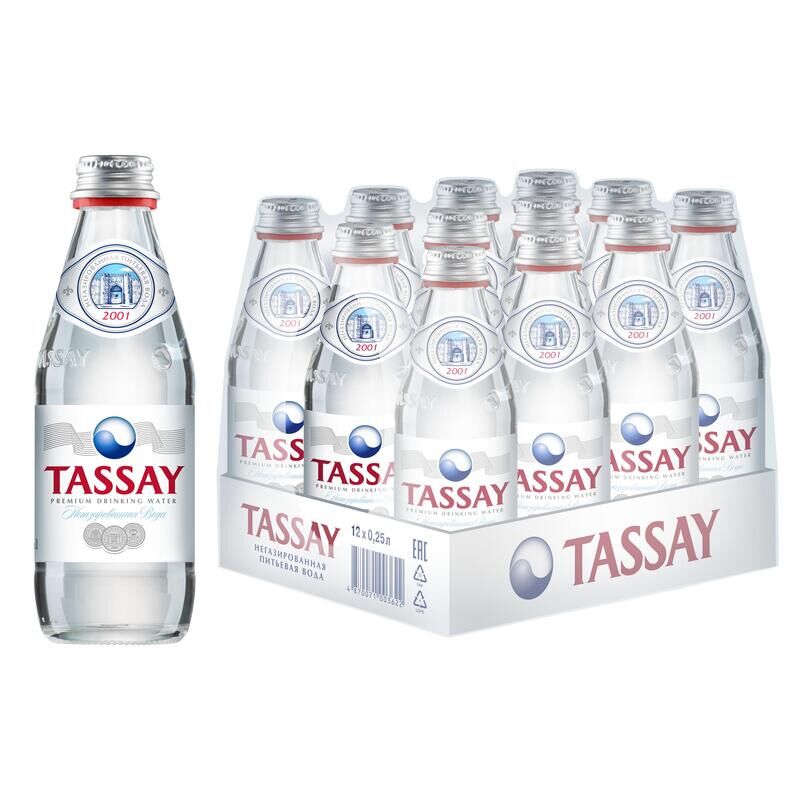 Вода питьевая TASSAY негазированная 0,25 л (12 штук в упаковке) Tassay