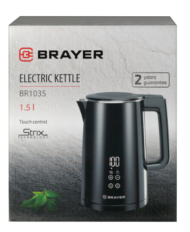 Чайник BRAYER BR1035, 1,5 л, 2200Вт