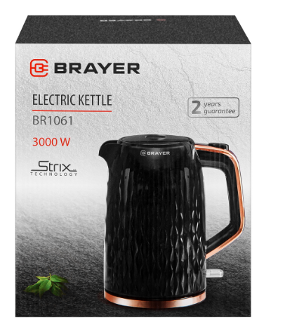 Чайник BRAYER BR1061, 1,5 л, 3000Вт
