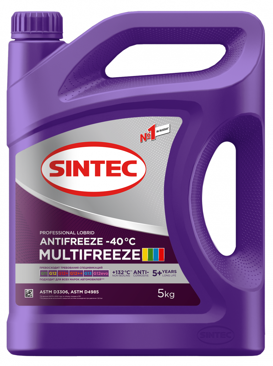 Антифриз Sintec MULTIFREEZE (5 л), цена в Санкт-Петербурге от компании  ТехноПарк