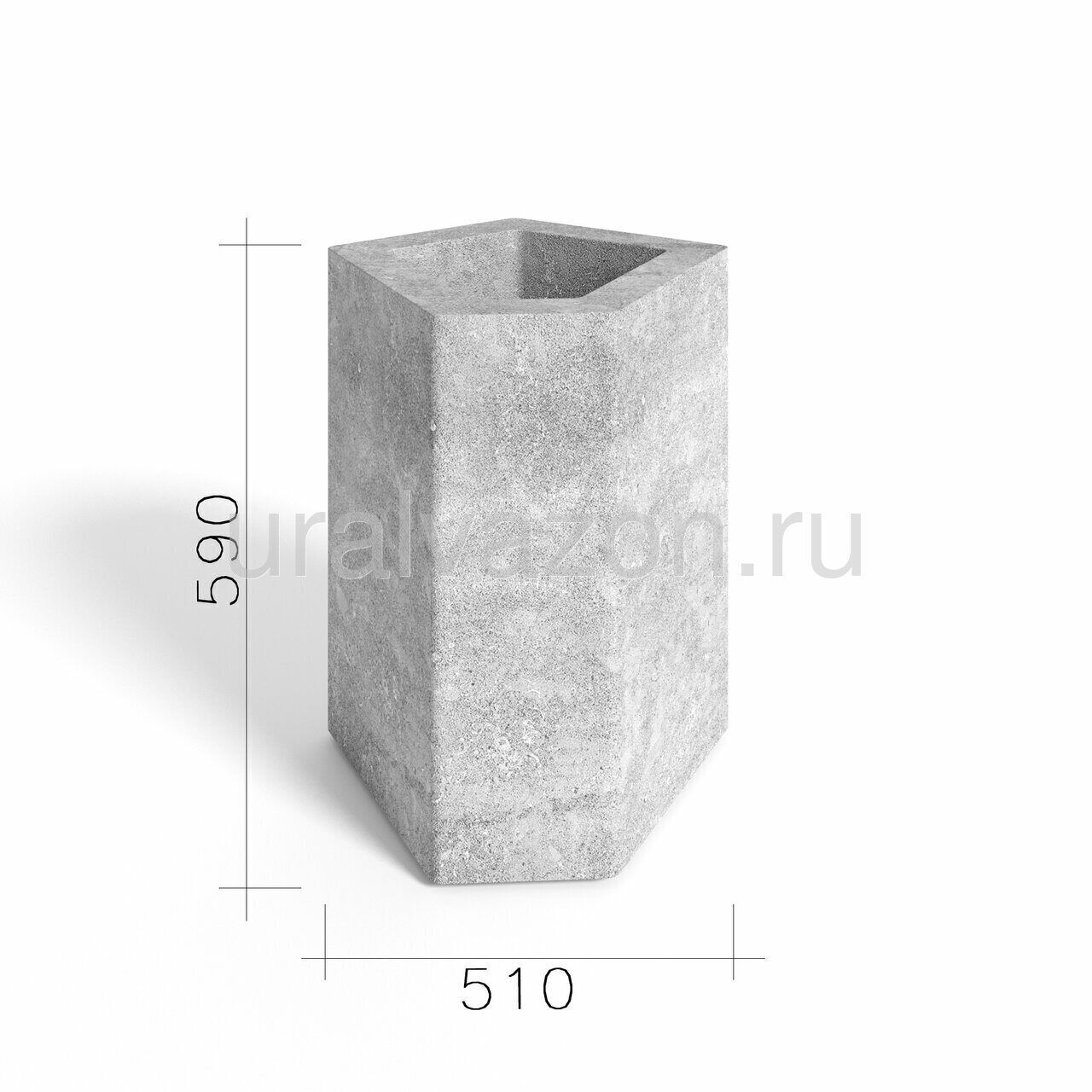 Урна бетонная УБ-4 450х510х590 мм