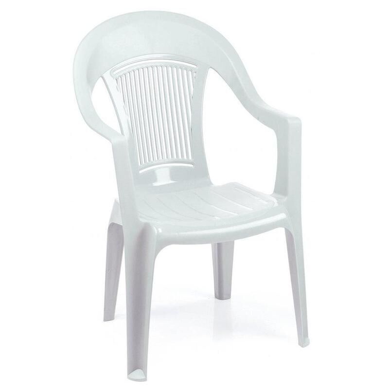 Кресло пластиковое Фламинго белое (560x580x900 мм) NoName