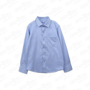 Рубашка Lanson Kids в полоску с карманом голубая