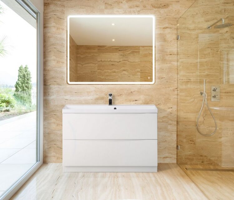 Мебель для ванной BelBagno Marino 90-PIA-BB900/450-LV-MR-PR Bianco Lucido